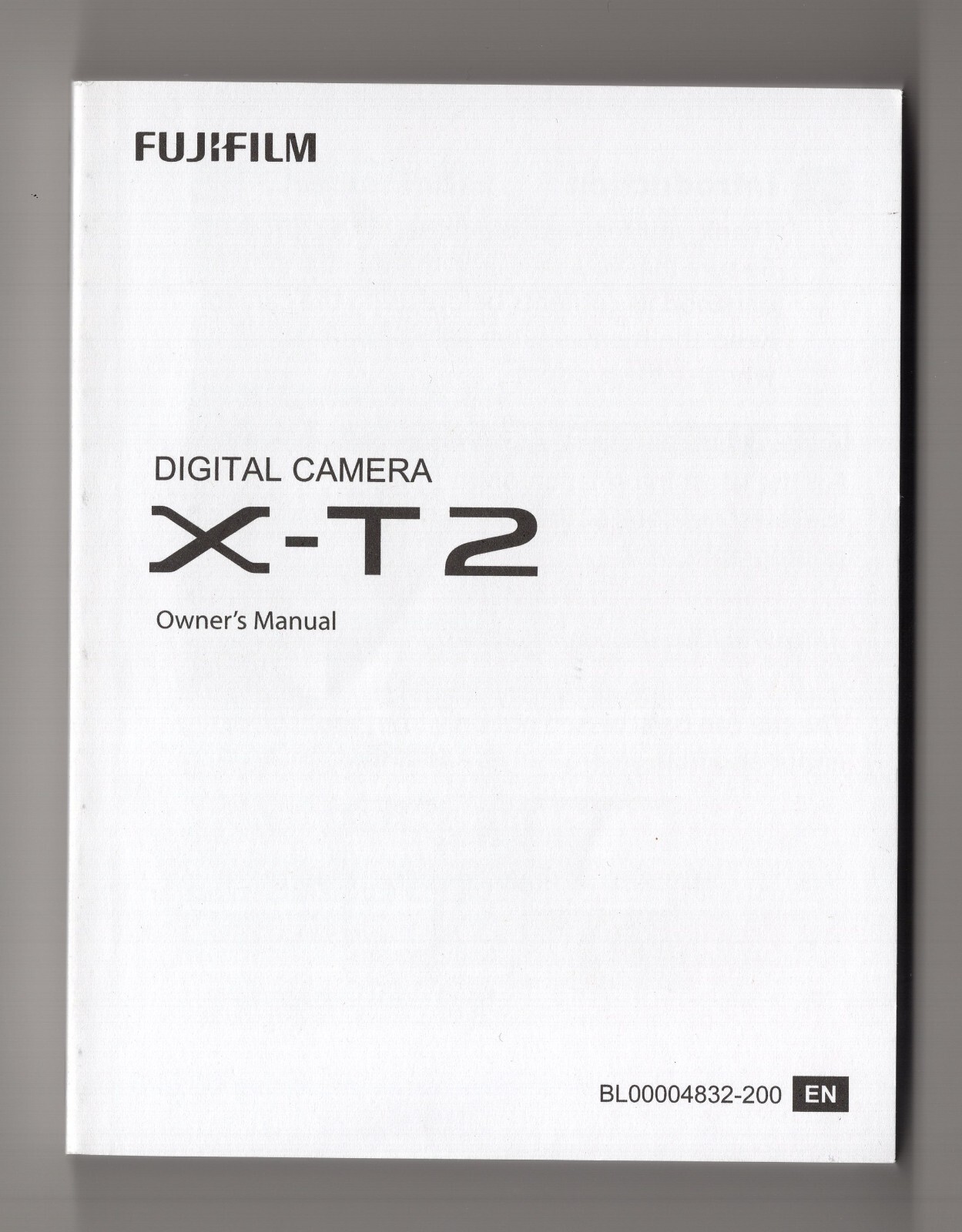 Fuji X-T2 Genuine English Instruction Manual User Guide