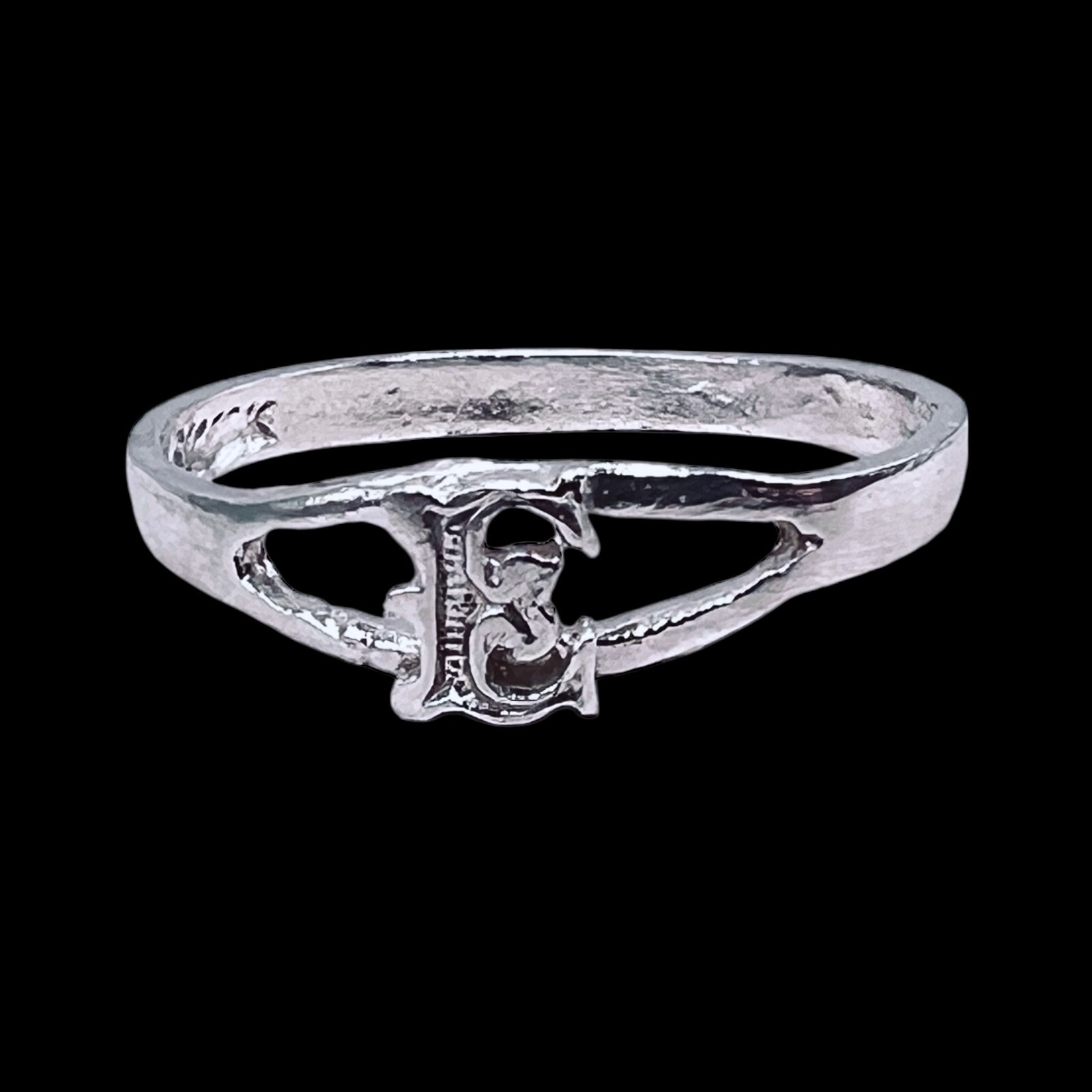 Initial Letter E Ring 925 Sterling Silver Child P… - image 12