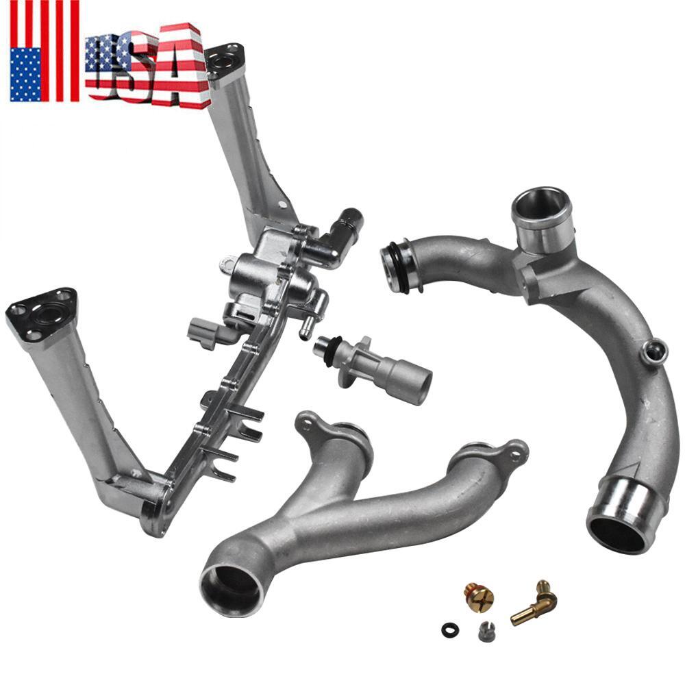 High-Performance Aluminum Coolant Pipe Kit for 14-19 Jaguar F-Type XE XF XJ 3.0L Supercharged Engines  