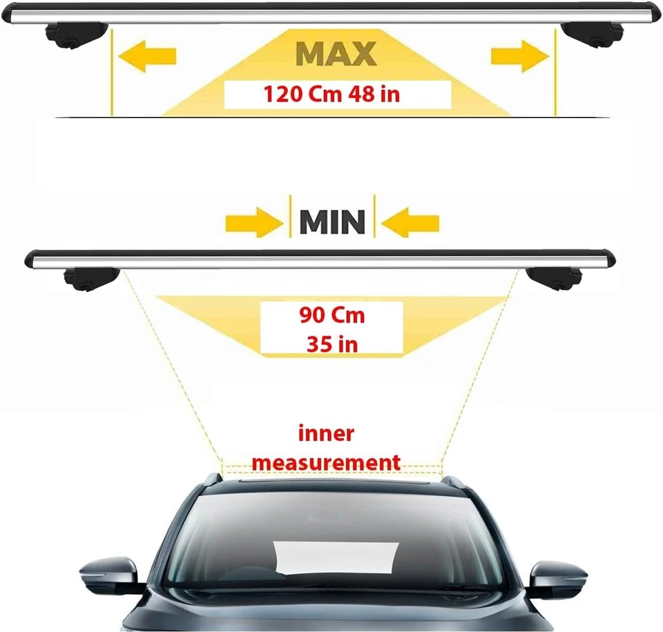 For KIA SPORTAGE 2010-2023 Roof Racks Cross Bars Anti-Theft ''Open Box'' - Изображение 4 из 4