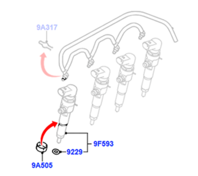 Kit Joints Injecteur 1.4 TDCi/HDi - Compatible Peugeot Citroën Ford - 2S6Q9F593
