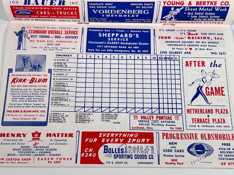 🔥 1951 Chicago Cubs Baseball Program vs Phillies Unscored HIGH GRADE!🔥 - Image 3 of 4