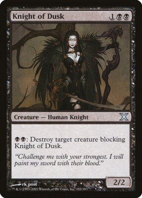 Knight of Dusk 1x  MtG Tenth Edition 10th SP/NM