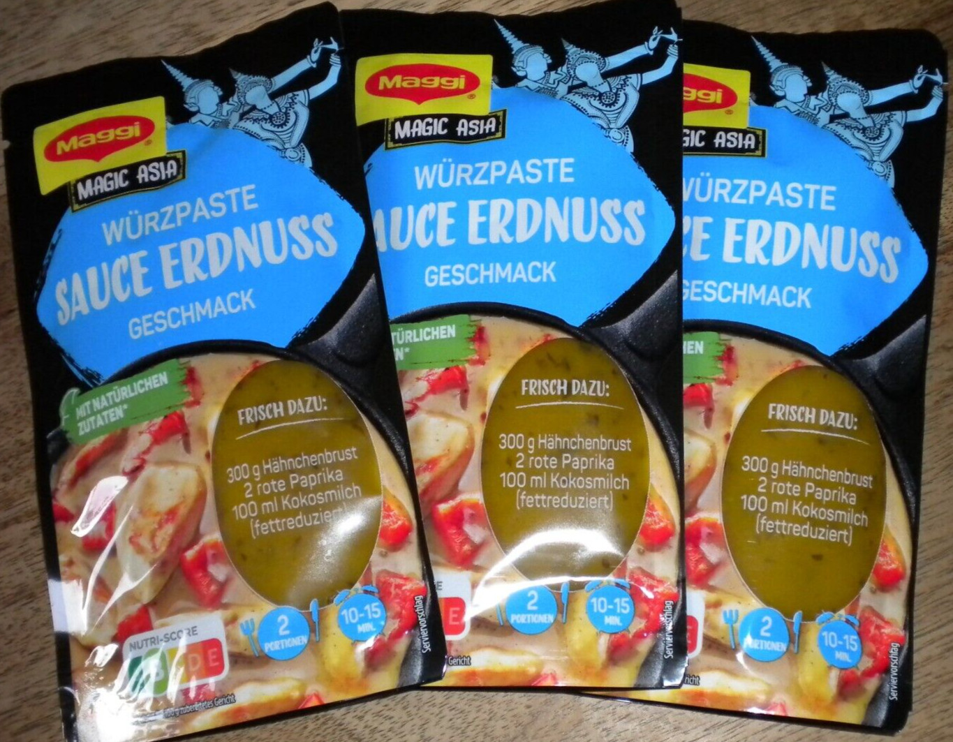 Maggi Magic Asia - Salsa De Cacahuate - Pasta De Sazonar (21,53/kg) 3 x 65g