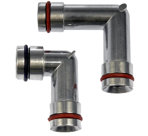 Par superior inferior de codos de manguera de calefacción de aluminio Dorman para Chevy Pontiac Buick 3,8 L Foto 4 de 4