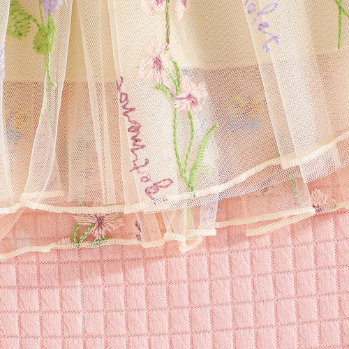 Baby Girl Kids Sleeveless Summer Floral Print Tulle Dress A-Line Party Outfits - Picture 14 of 17