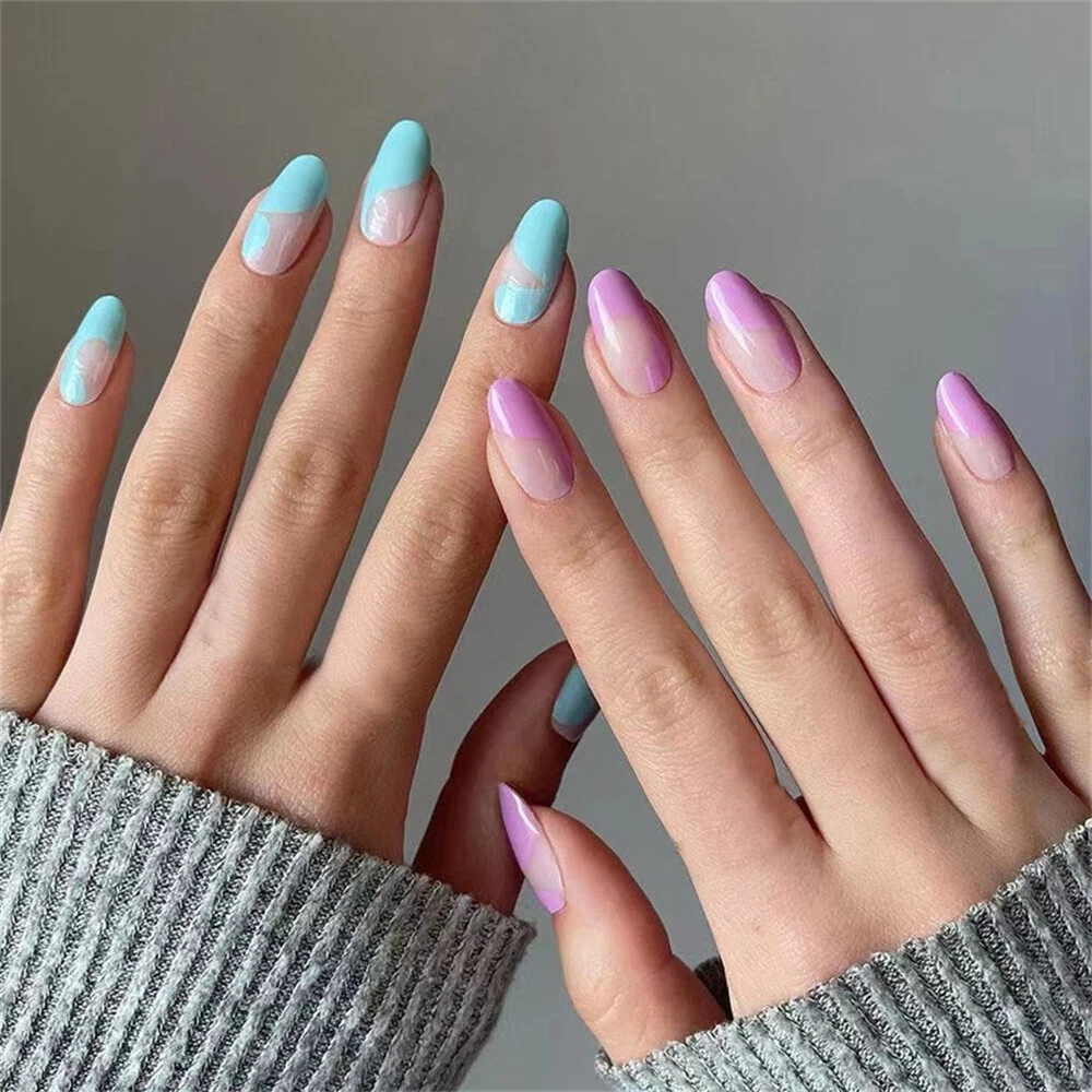 Discover more than 125 blue and pink nails songngunhatanh.edu.vn