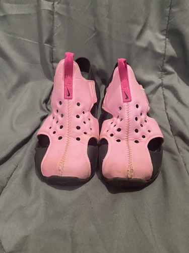 Nike Kids ’Sunray Protect 2 Sandals Pink Black 1 Youth Closed Toe Water Shoes - Picture 5 of 9