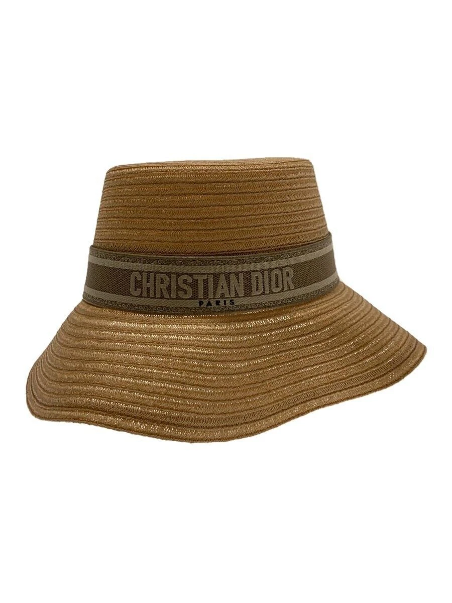Chapeau paille Christian Dior chanvre beige 21DRT924G171 cassé occasion