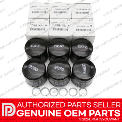 #ad 6x GENUINE SUBARU Engine Oil Filter OEM 15208 AA100 Crush Gasket Washer $62.29