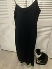 Elegant Black Gown w/jacket - size16 - with lace, beads, & shiny sequin appliqué — photo 6