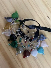 HEART! GREEN RED WHITE BLUE TURQUOISE ETC   Fun Wine Glass Charms Set Of 12