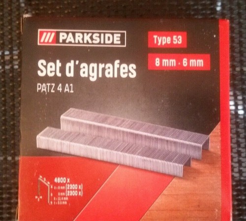 PARKSIDE® Set d'Agrafes et clous Type 53/47, 3600/3800/4600 Pièces AU CHOIX - Picture 4 of 5