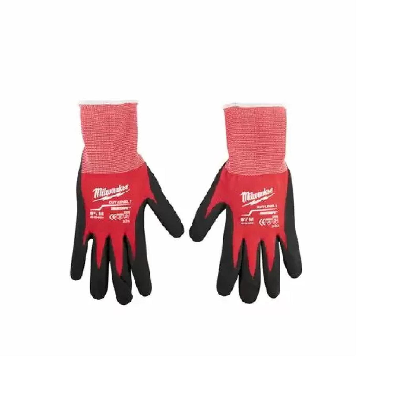 Milwaukee 48228901 Medium Red Nitrile Level 1 Cut Resistant Dipped