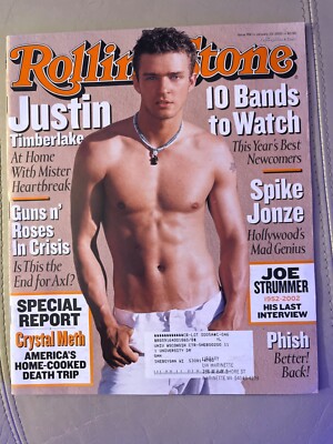 Rolling Stone Magazine Issue 914 January 23 2003 Justin Timberlake w/ LABEL