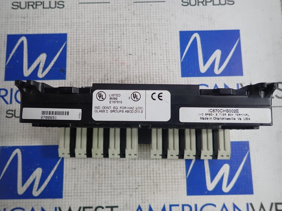 GE FANUC Terminal Base IC670CHS002E 2 Tier Box Terminal UP to 80 in stock! - Image 3 of 4
