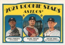 Enoli Paredes Blake Taylor Taylor Jones 2021 Topps Heritage Rookie Card #211 RC