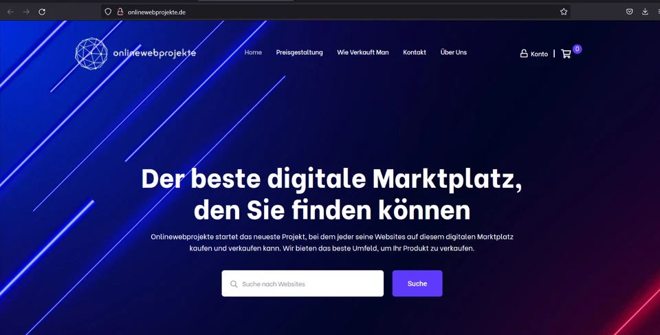 Marktplatz Für Webprojekte & Onlineshops Mit Premium Domains zu Verkaufen