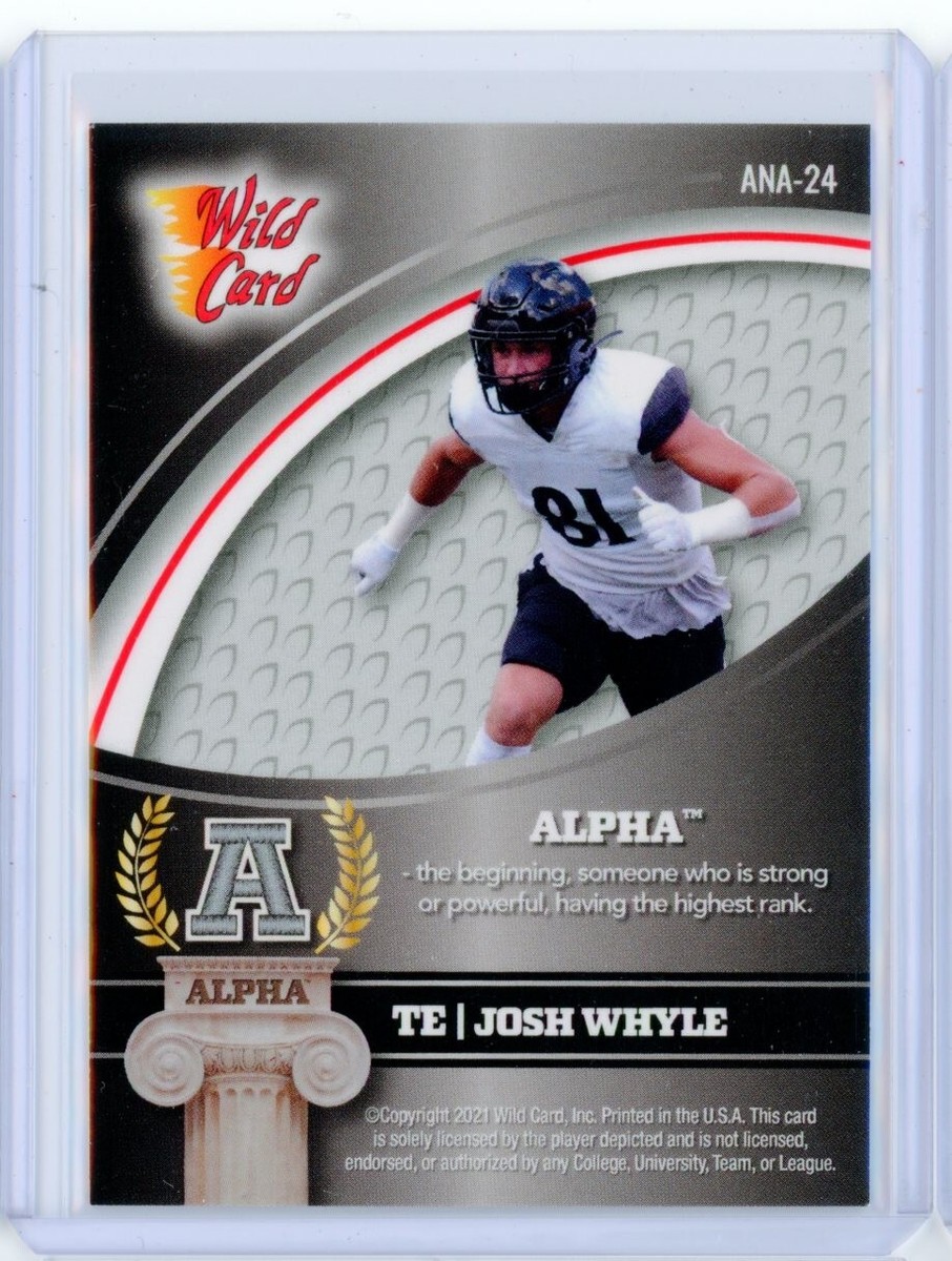2021 Wild Card Alumination JOSH WHYLE Black ALpha RC Rookie