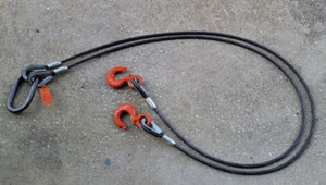 Liftall 122LBX8 X2 Wire Rope Sling, 2 Leg Bridle 1/2" x 8ft Long