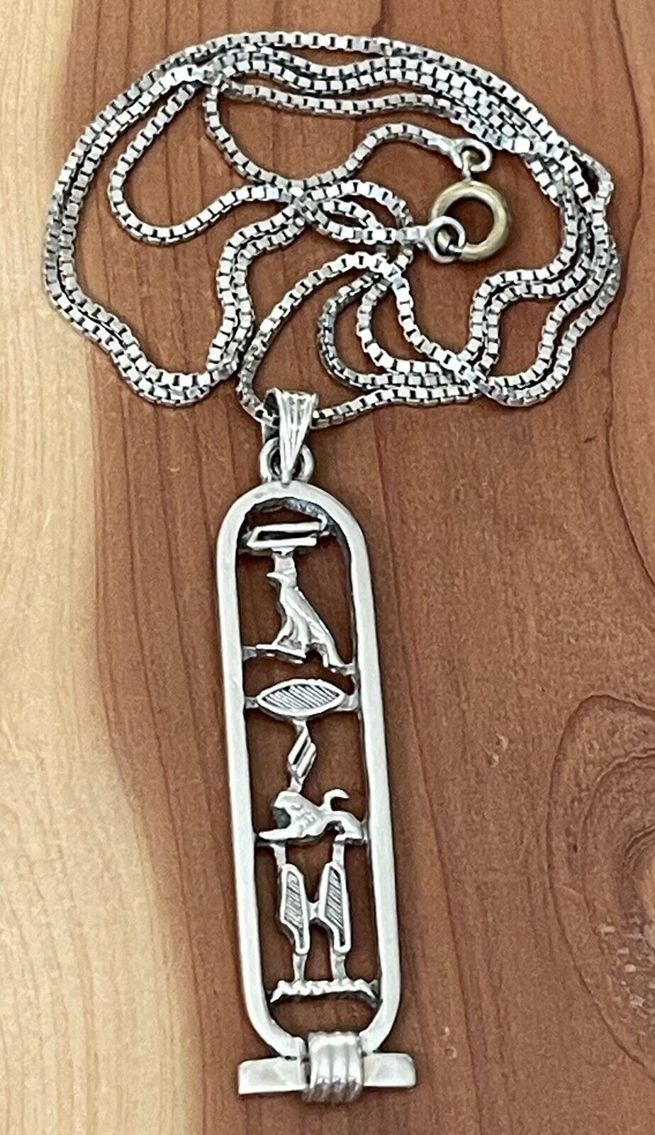 Silver Egyptian Hieroglyphics Dog Tag Charm Necklace unisex Gift protection  Amulet Egyptian Silver Necklace Men's Jewelry - Etsy