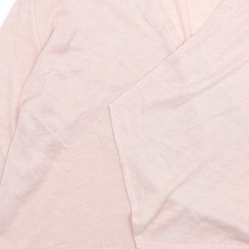 H&M Womens Pink V-Neck Polyester Blend Cardigan Size L - Picture 10 of 12