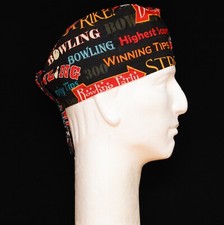 Bowling Pin Theme Scrub Hat Rare