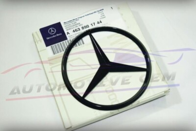 W463 For AMG FOR Mercedes GLOSS BLACK Star Emblem Rear Trunk Door Badge G550 G63