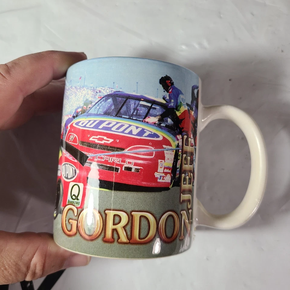 Taza de café de colección 1998 Jeff Gordon con gafas de sol Nascar #24 Monte Carlo Dupont Foto 2 de 4