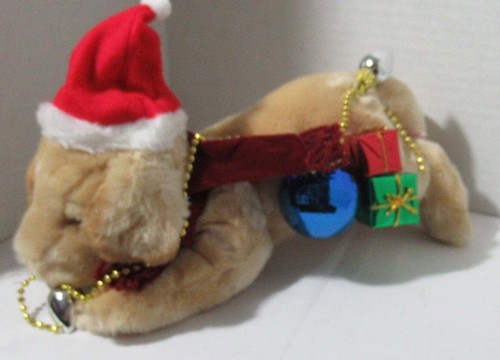 Russ Berrie Stuffed Yellow Labrador Retriever Dog Pup AMBER 12" Winter Christmas - Picture 12 of 19