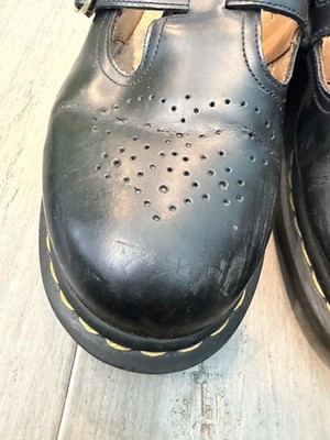 Womens Dr. Martens 12916 Mary Jane Black Smooth Leather Double