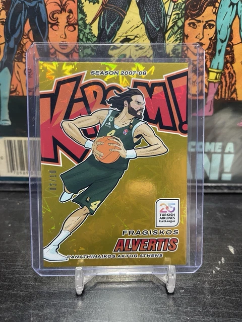 2024/25 Crown Royale Euroleague FRAGISKOS ALVERTIS GOLD KABOOM #02/10 Case Hit!