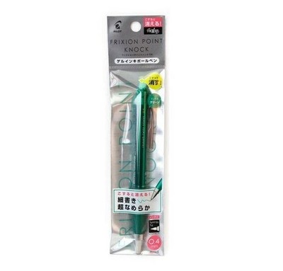 Pilot Frixion Ink Ballpoint Pen Frixion Point Knock Green Ultra Fine 0.4mm