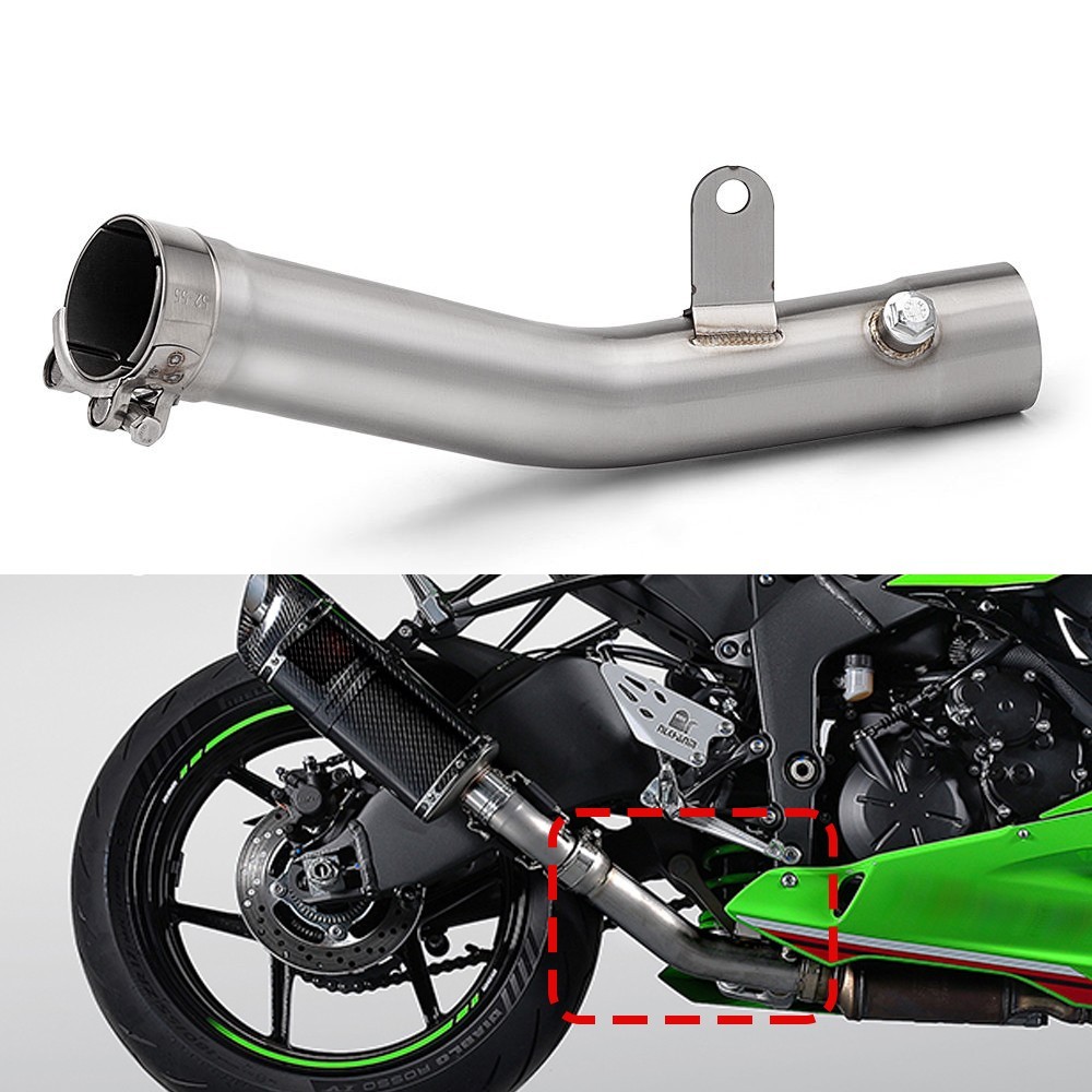 Motorcycle Exhaust System Mid Link Pipe For Kawasaki Ninja ZX6R