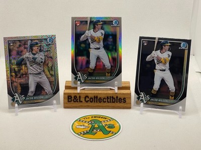 Jacob Wilson - 3 Card Lot - Athletics - Bowman - Red  Rookie, Mojo - Ships Free