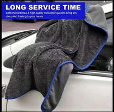 Water Absorbing Car Wash Microfiber Drying Towel Twisted Loop 24 x 36" 1500GSM