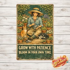 Humorous Gardening-Themed Funny Sign Classic Vintage Style Tin Sign