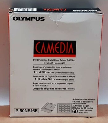 Olympus P-60NS16 Farbband und Fotopapier Sticker für CAMEDIA P-300 E / U