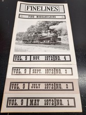 Vintage 4 Issues 1972 (1-4)  Finelines Model Railroad Magazine