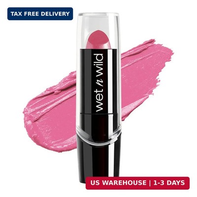 wet n wild Silk Finish Lipstick, Hydrating Rich Buildable Lip Color, Formulated