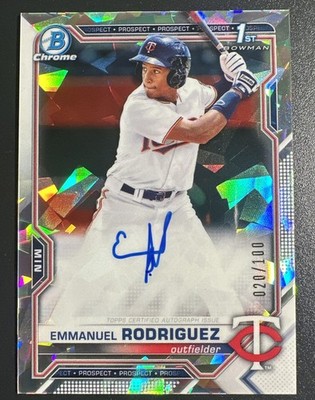 2021 Bowman Chrome 1st Emmanuel Rodriguez /100 Atomaic Refractor Auto #CPA-ERO