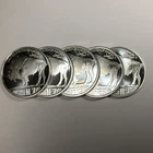 Lot of (5) 1 oz .999 Fine Silver Buffalo Rounds - 5 Troy Oz Total Silver Coin BU