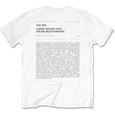 Image of The 1975 T Shirt A Brief Inquiry Band Logo new Official Mens White