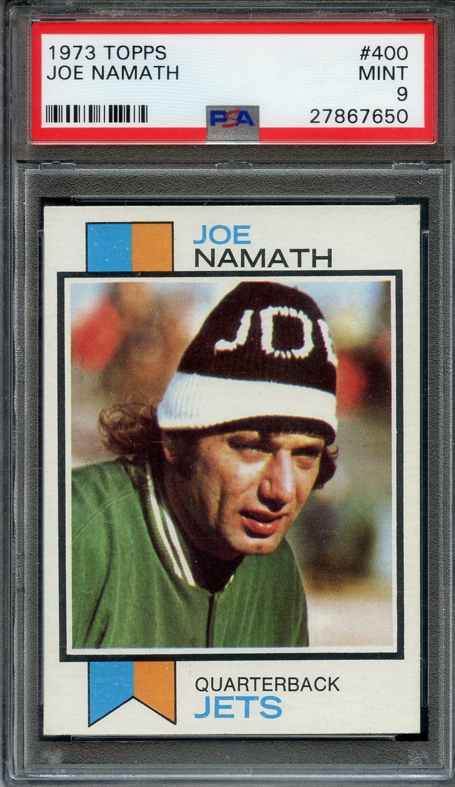 1973 Topps #400 Joe Namath PSA 9 Mint HOF New York Jets 7650
