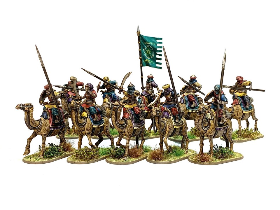 MEDIEVAL ARAB/SARACEN CAMEL RIDERS 10 28mm painted historical DARK AGE ...
