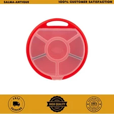 12.25 in. 5 Gal. Bucket Plastic Seat Lid Small Parts Organizer in Red