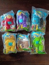 Vintage 1999 Burger King Teletubbies Plush Complete Set 6 in Bag NIB