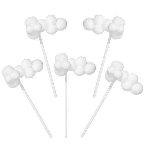 10 Pezzi Topper per Cupcake Nuvola, 1,1 x 1,9 Pollici Peluche Cloud Cake Topper, Bianco
