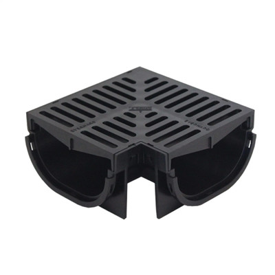 Everhard Industries EasyDRAIN COMPACT CORNER CHANNEL WITH 80mm POLYMER GRATE