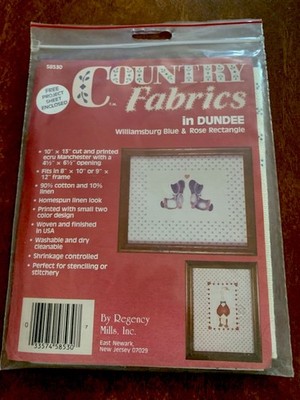 Country Fabrics in Dundee by Regency Mills, Inc Blue Rose Rectangle 10  x 13 